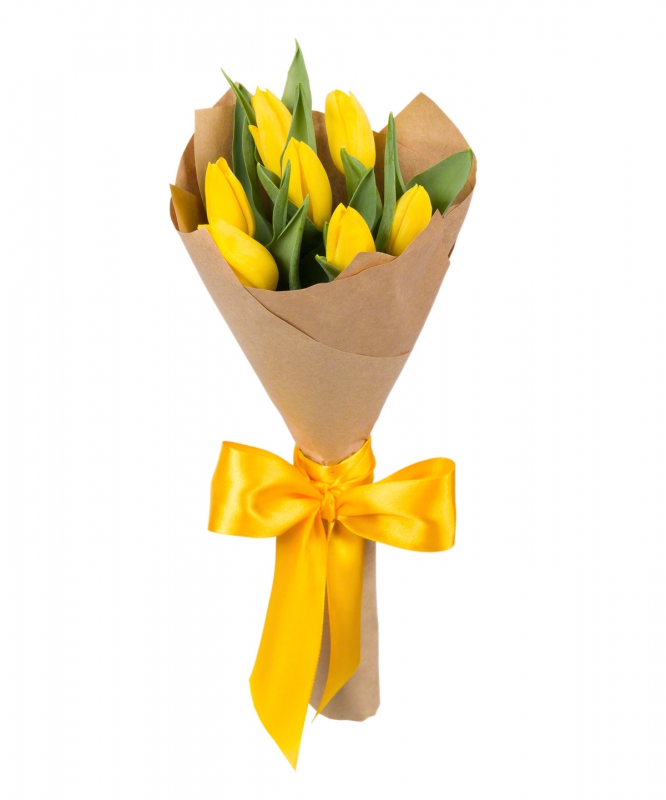 Букет из желтых тюльпанов 