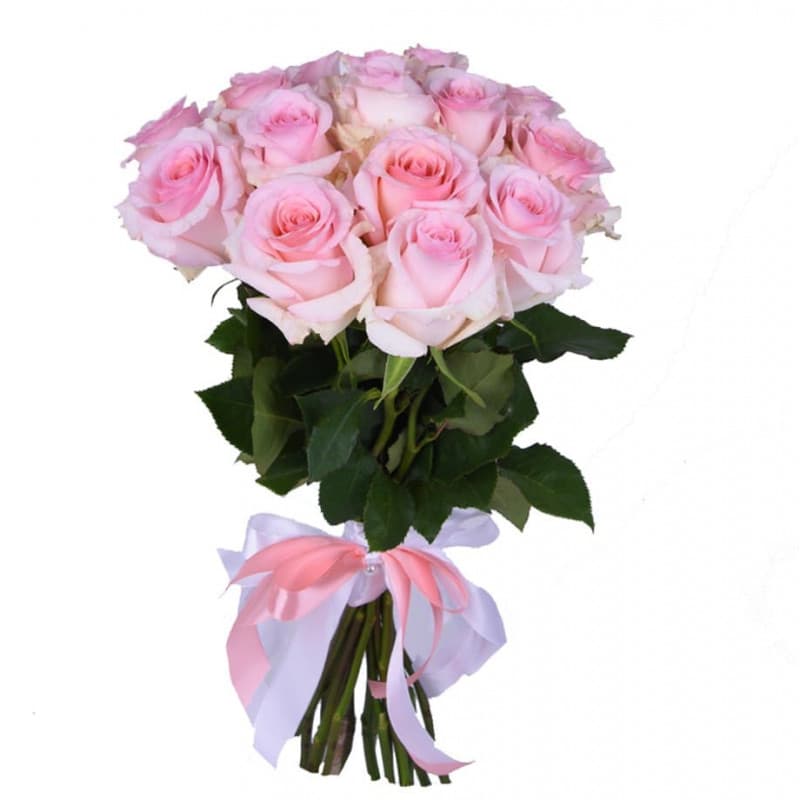 Букет из 15 нежно розовых Роз