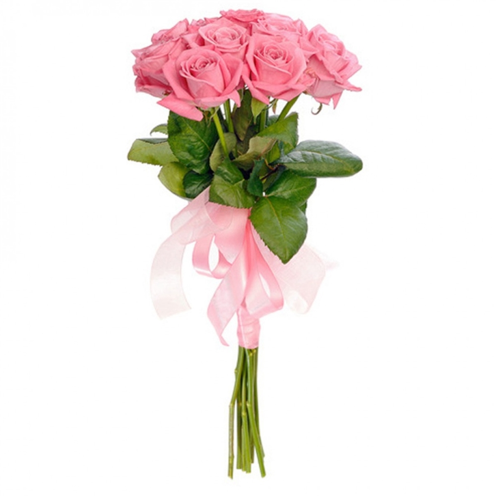 Букет из 11 нежно розовых роз