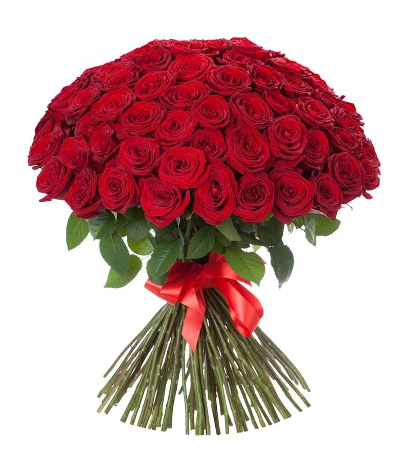 Букет из 51 красной розы (высокий)