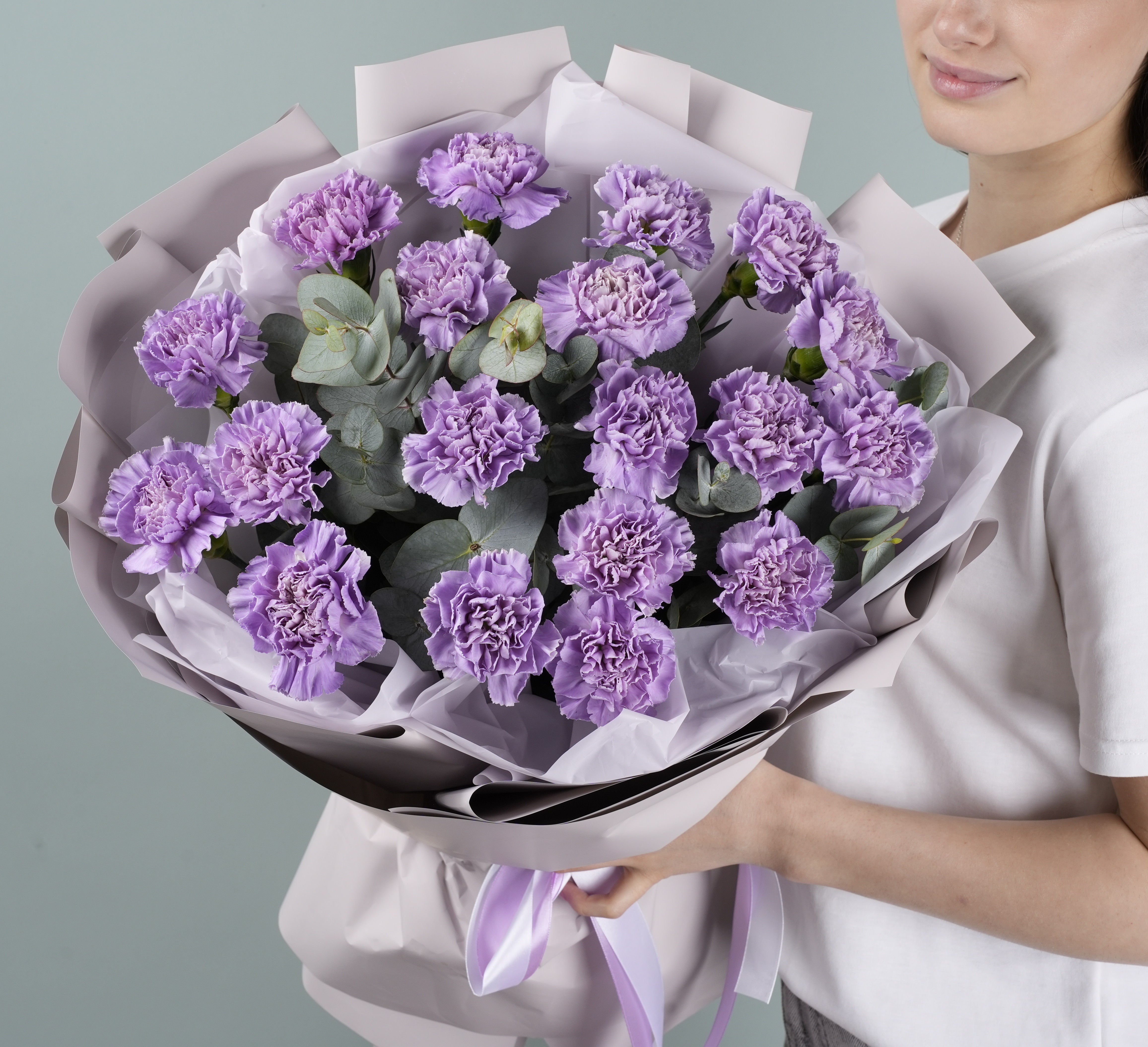 Сиреневые гвоздики