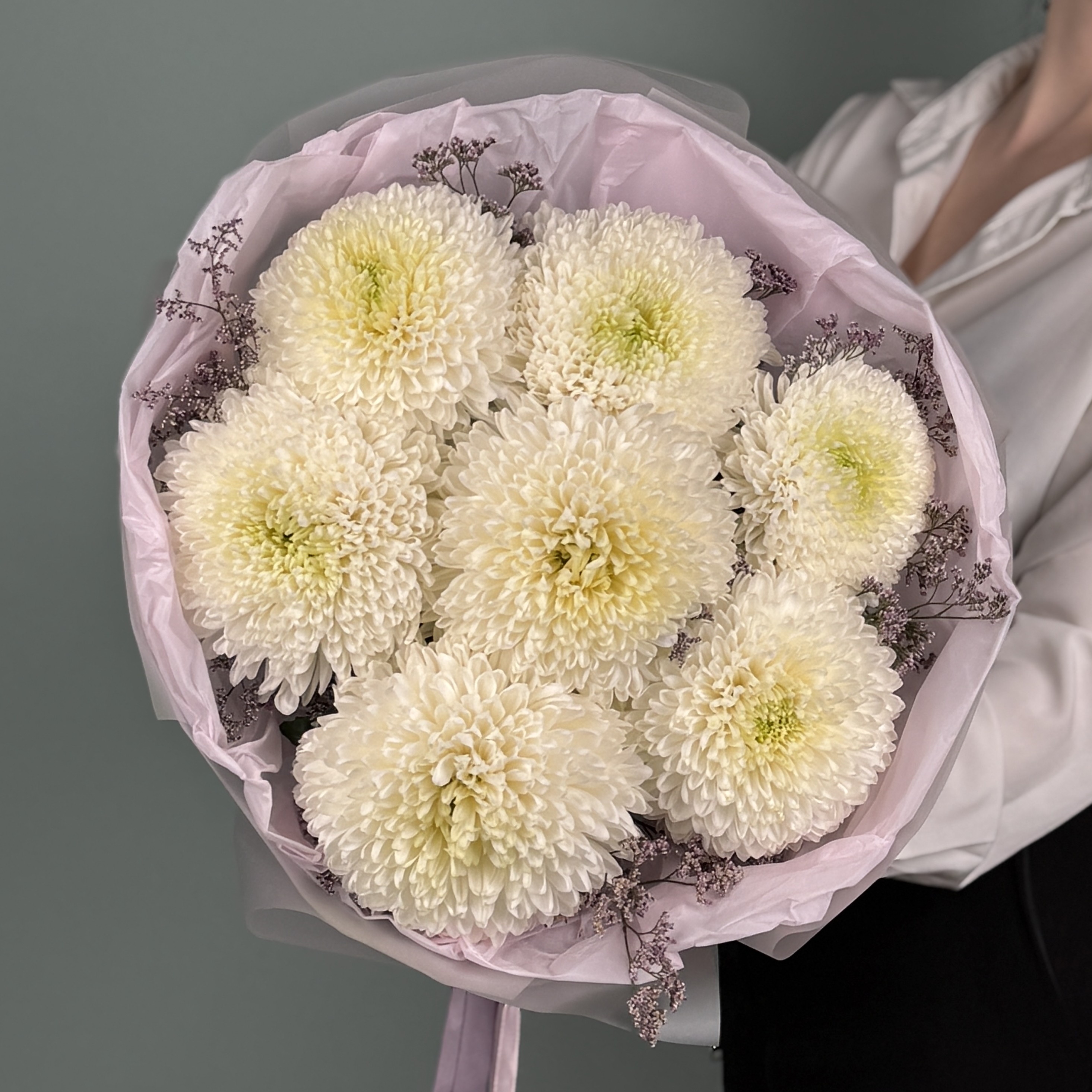 Монобукет из хризантемы