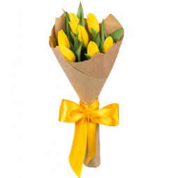 Букет из желтых тюльпанов 