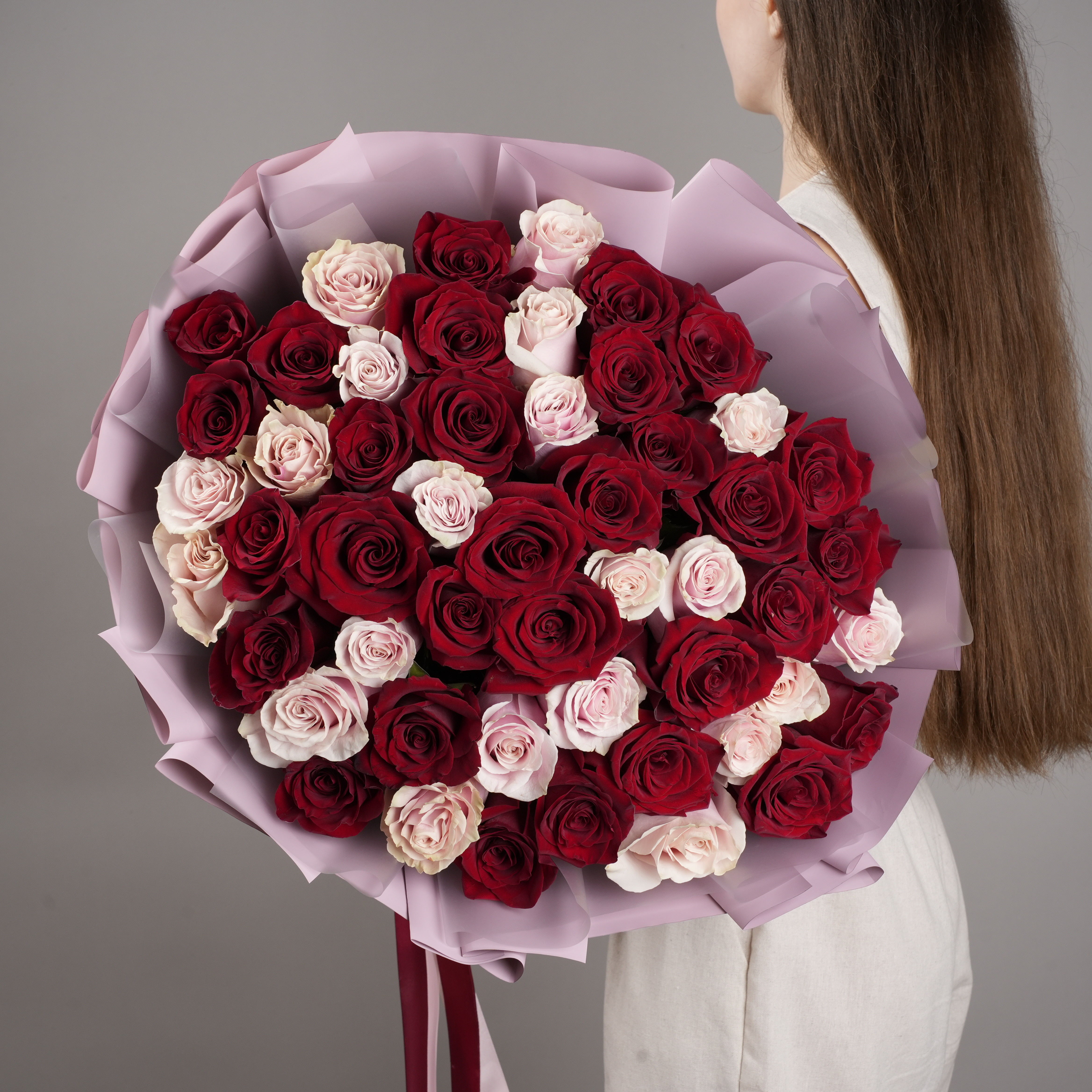 51 роза Эквадор 70 см