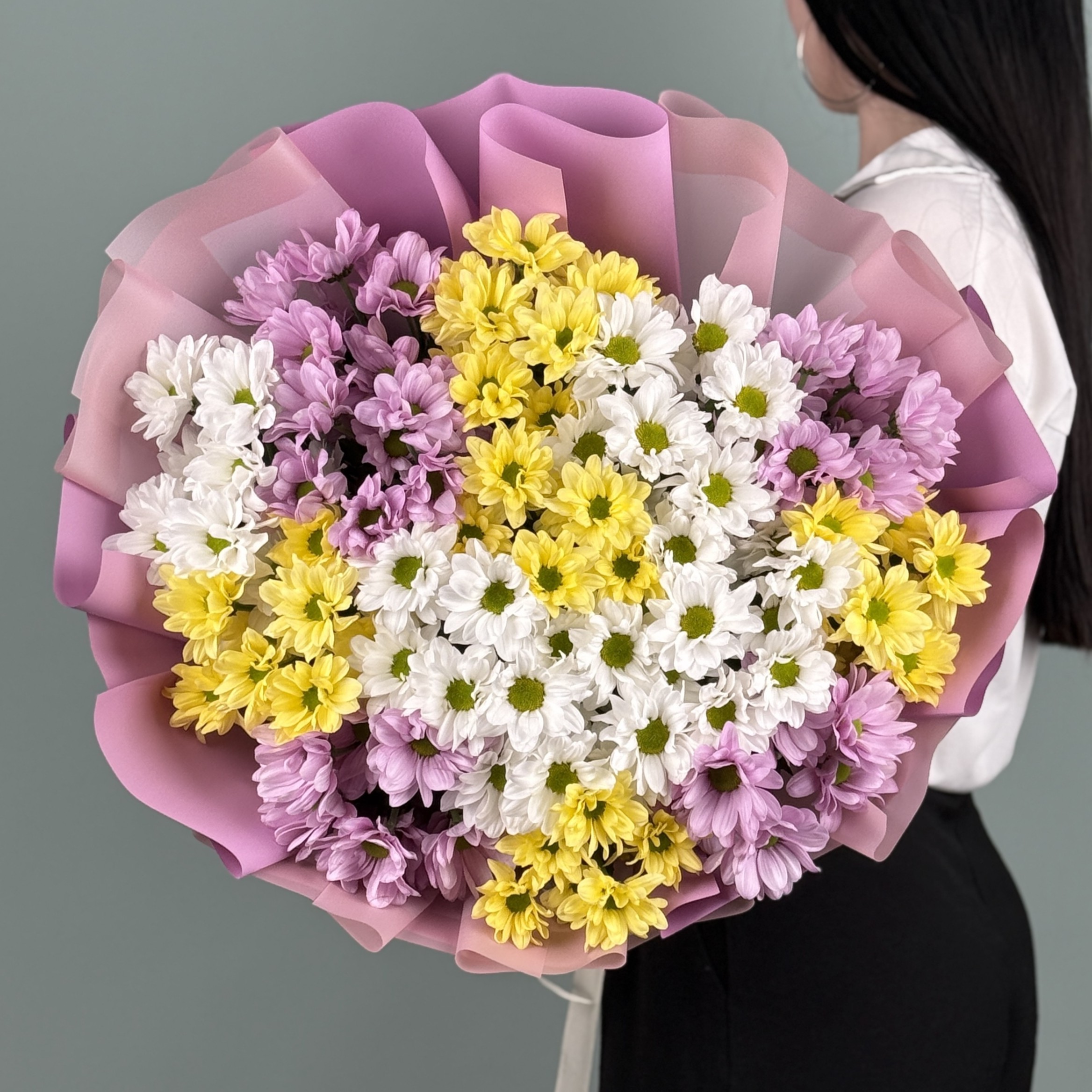 15 хризантем микс