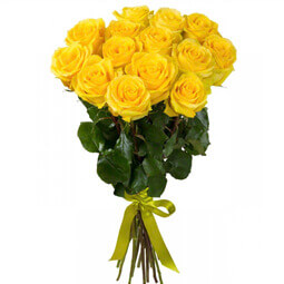 Букет из 15 желтых роз